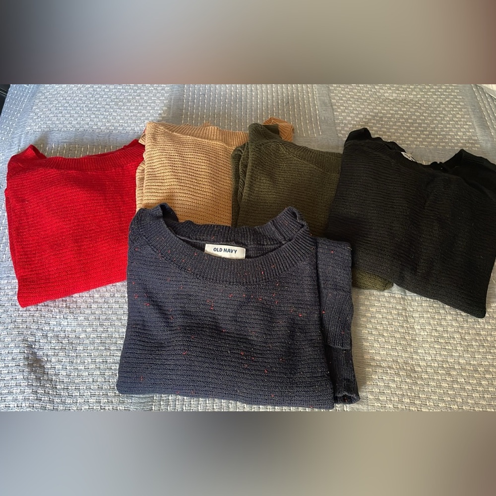 Old Navy Sweater Collection - Red, Tan, Green, Black, Navy